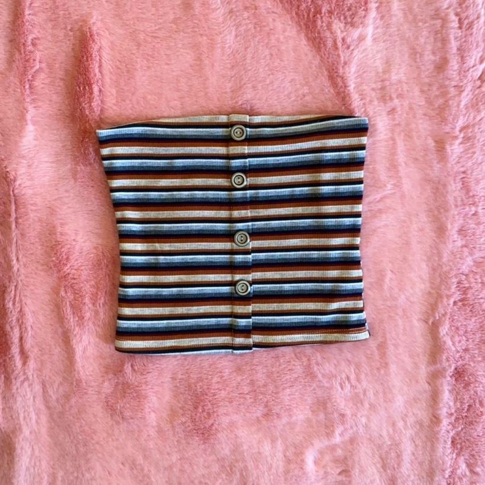 multi stripe tube top